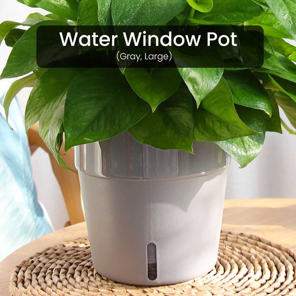 Locaupin Cylinder Pot with Water Window Self Watering Planter Home Indoor Outdoor Gardening For Flowers Plants Balcony Decoration