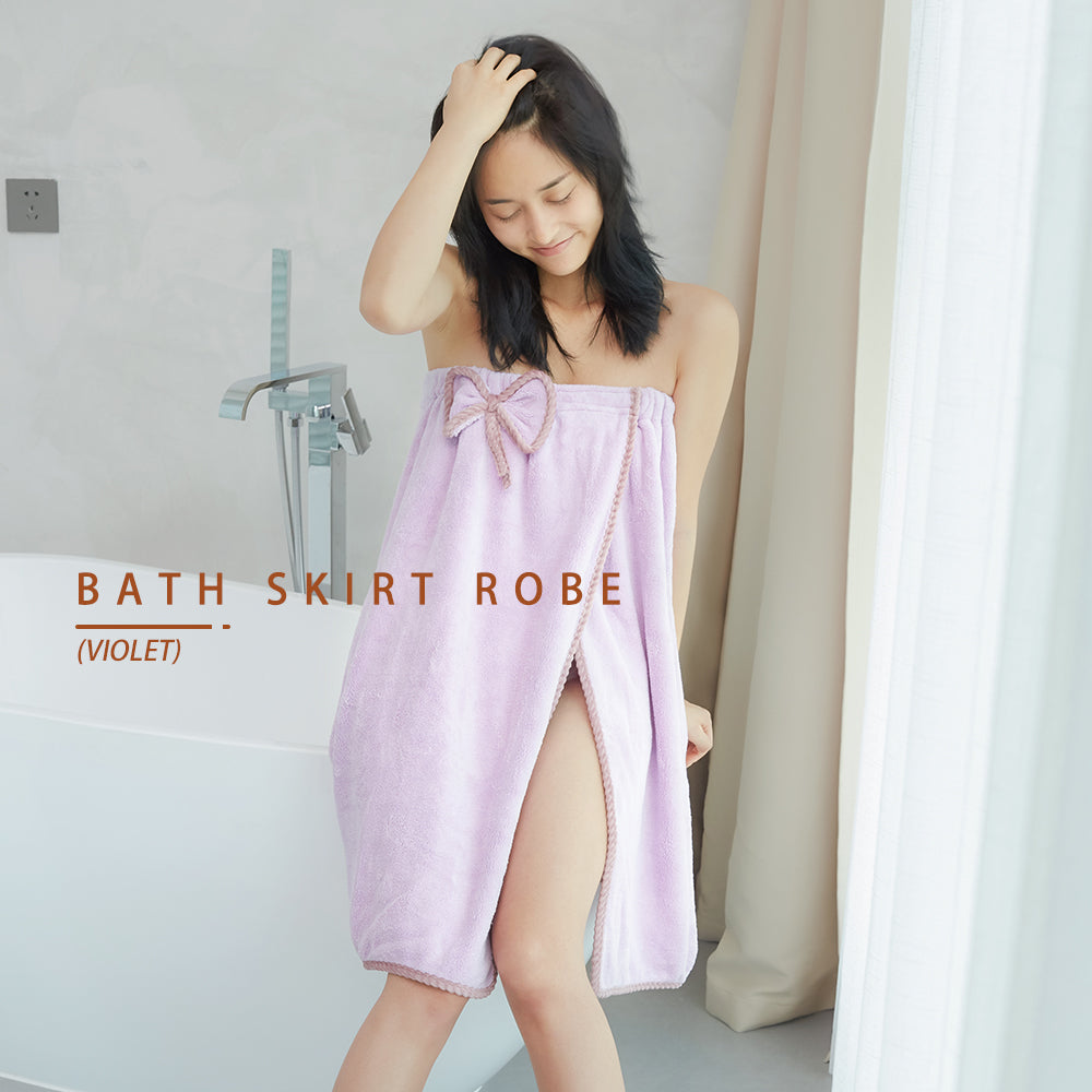 Locaupin Quick Dry Microfiber Bath Towel Cloth Hair Drying Shower Body Spa Wrap One Size for Women Soft and Absorbent Comfortable Bathrobe