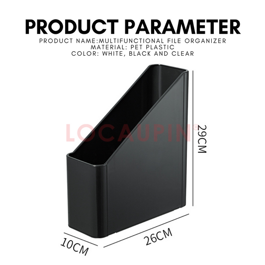 Locaupin Multifunctional File Organizer Books Magazine Folders Document Storage Box High Quality Office School Desktop Shelf Rack