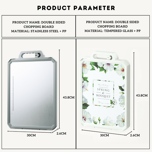 Locaupin Double-Sided Chopping Board with Hidden Knife Sharpener and Bottom Bracket Standing Design Multipurpose Kitchen Use