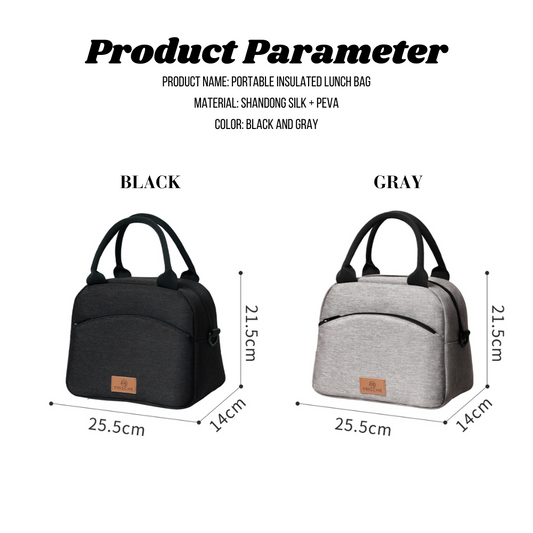 Locaupin Portable Handheld Crossbody Lunch Bag Waterproof Large Capacity Storage for Office, School, Outdoor, and Picnic Meal Use