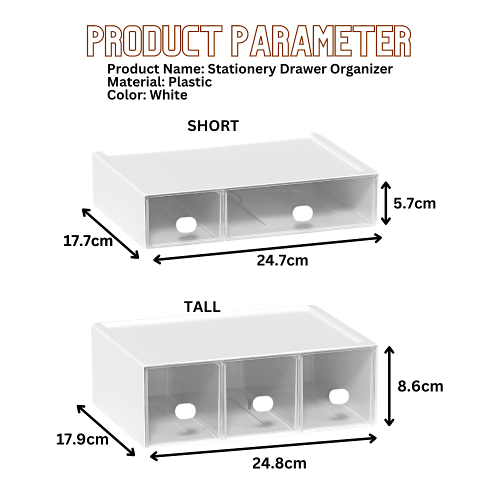 LOCAUPIN Multifunctional Office Desktop Drawer Organizer Stationery Cosmetic Storage Display Shelf
