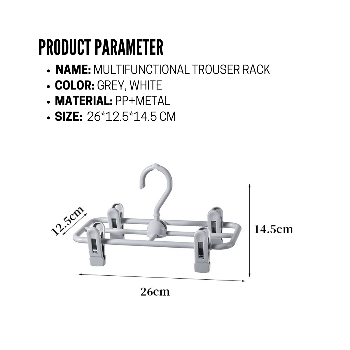 Locaupin 1PC Multipurpose Hanger Clip Laundry Drying Clothes Indoor Outdoor Hanger For Closet Organization Non Slip Stripe Design
