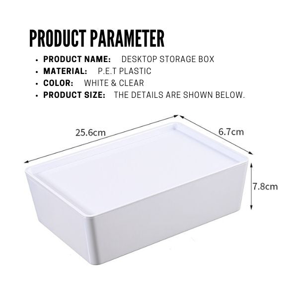 Locaupin Multipurpose High Quality Organizer With Lid Space Saver Dustproof Storage Box For Room Kitchen Bathroom Office Cosmetic