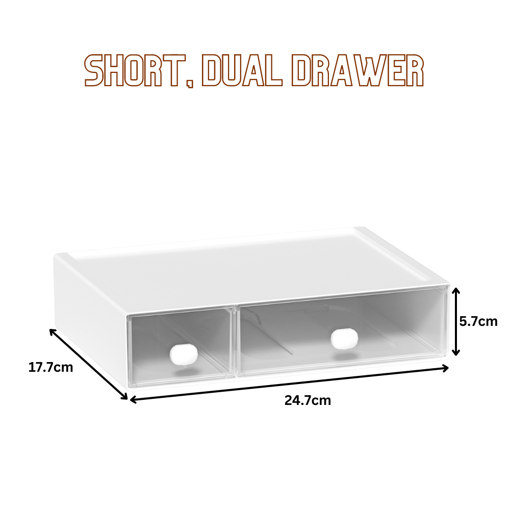 LOCAUPIN Multifunctional Office Desktop Drawer Organizer Stationery Cosmetic Storage Display Shelf