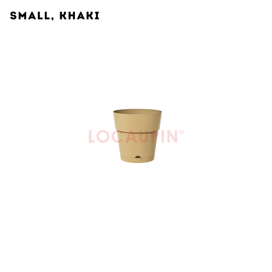 Locaupin Simple Style Flowerpot with Tray Minimalist Gardening Pot Indoor and Outdoor Garden Use