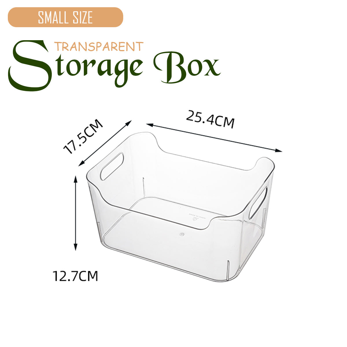 Locaupin Clear Storage Basket with Handle Multipurpose Countertop Bin Kitchen Pantry Cabinet Organizer Snack Food Container