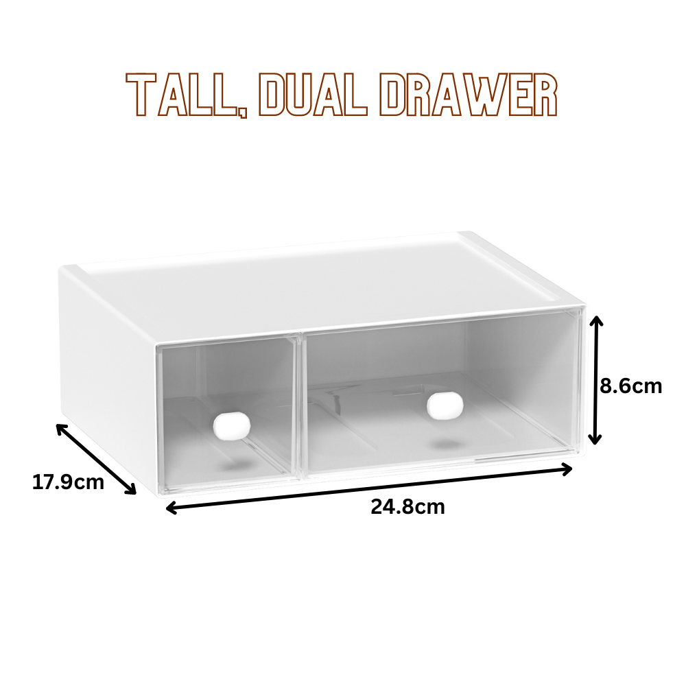 LOCAUPIN Multifunctional Office Desktop Drawer Organizer Stationery Cosmetic Storage Display Shelf