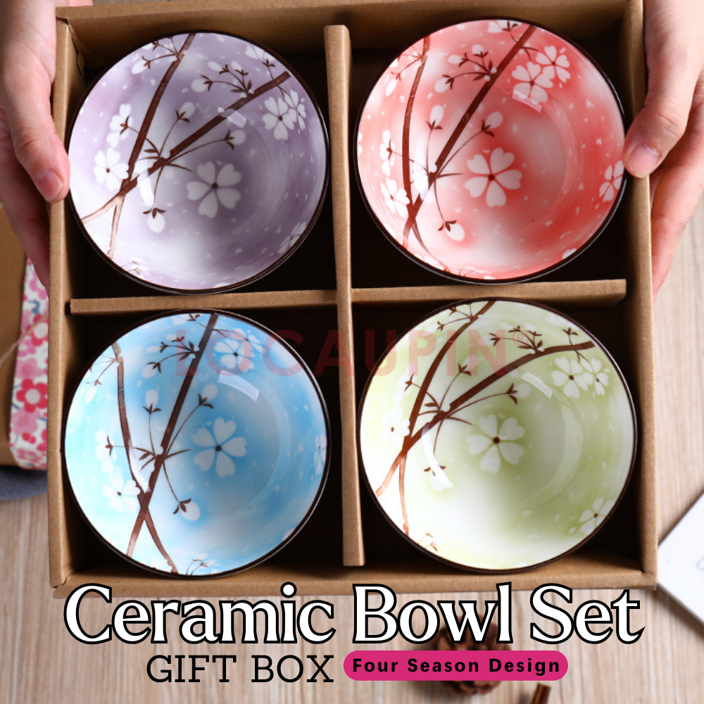 Locaupin Four Season Ceramic Bowl Set High Quality Elegant Design Tableware Perfect Gift Idea for all Occasions