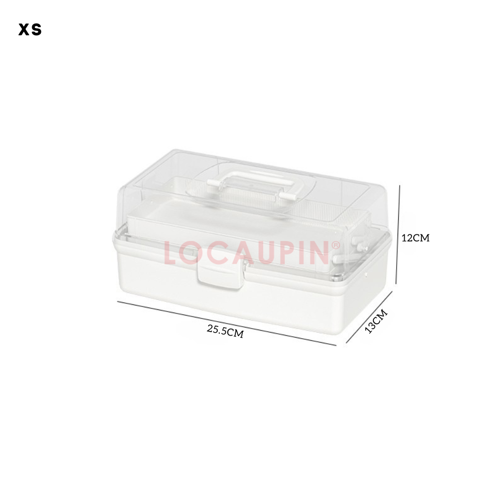 Locaupin Simple Multipurpose Storage Box Desktop Home Organizer Minimalist Layered Space Saver Sorting Bin High Quality Container