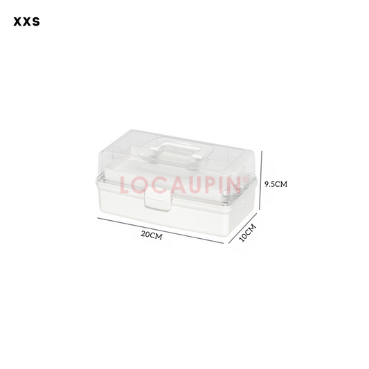 Locaupin Simple Multipurpose Storage Box Desktop Home Organizer Minimalist Layered Space Saver Sorting Bin High Quality Container