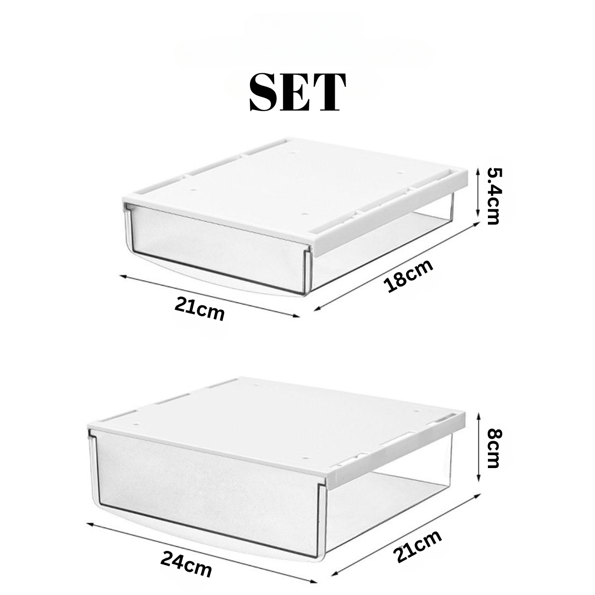 Locaupin Desktop Mini Drawer Hidden Under Table Pull Out Storage Tray Space Saving Office Stationery Closet Cosmetic Vanity Home Organizer