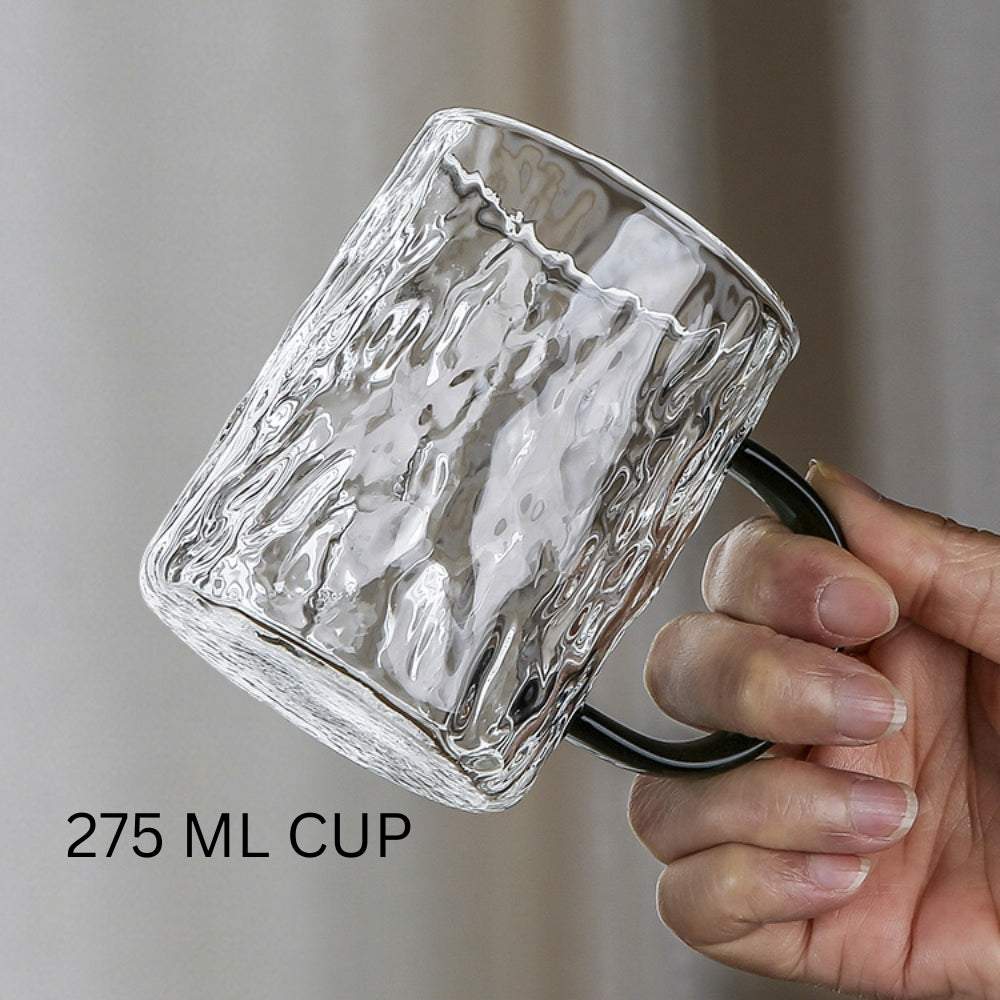 Locaupin Borosilicate Glass Wooden Lid Pitcher with Cup Transparent Heat Cold Resistant Drinking Glass Cup Set Drinkware Bottle