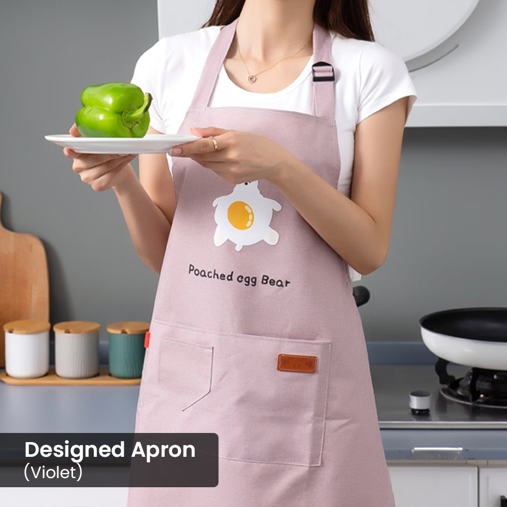 Locaupin Kitchen Accessories Multipurpose Apron Dress with Adjustable Neck Strap Visible Front Pocket For Cooking Baking Washing Dishes Use