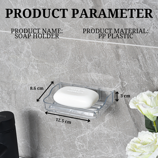 Locaupin Wall Mounted Bathroom Soap Holder Organizer With Easy Self Draining Line Space Saving Design For Bathroom Organization