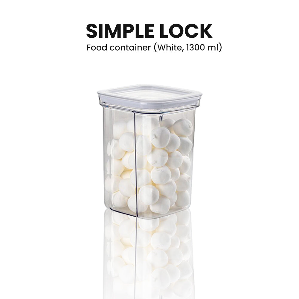Locaupin Cereal and Dry Food Storage Canister Container Jar Kitchen Pantry Organizer Simple Press Lock Lid
