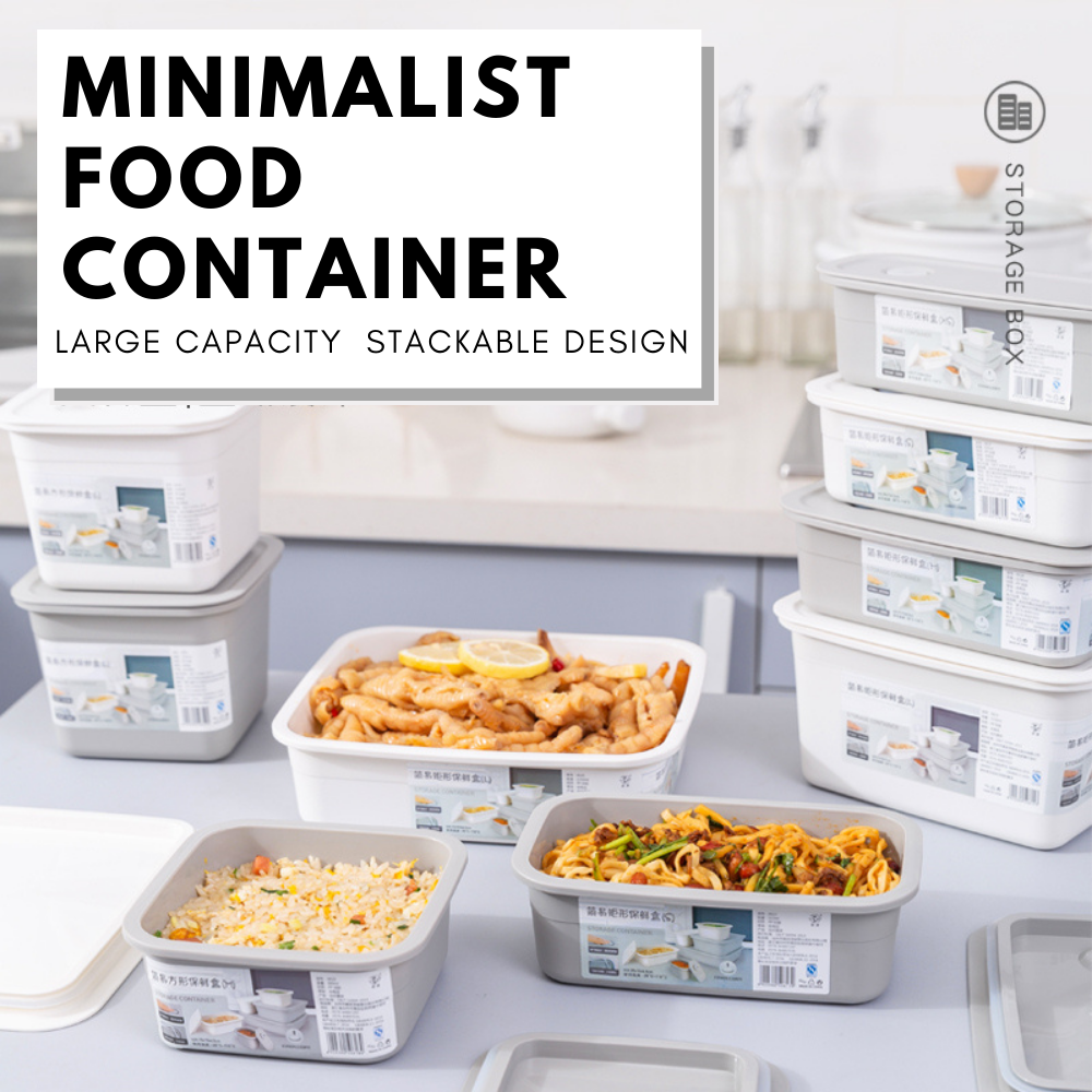 Locaupin Airtight Silicone Sealing Lid Food Container Kitchen Leftover Storage Bowls Preserve Freshness Office School Lunch Box