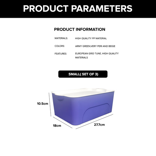 Locaupin 3pcs Small Multipurpose Storage Box Wardrobe Organizer Closet Underwear Socks Ties Cosmetic Box with White Lid