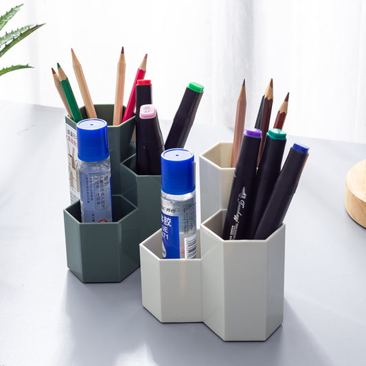 Locaupin White Desktop Organizer Shelf Vanity Accessories Jewelry Drawer Multifunctional Storage Office Pen Book Holder Cosmetic Brushes Box