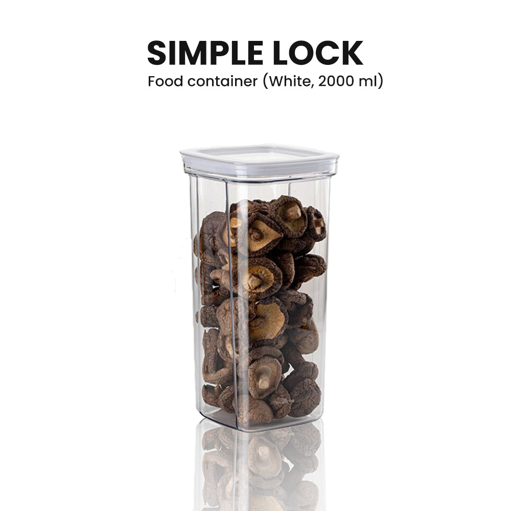 Locaupin Cereal and Dry Food Storage Canister Container Jar Kitchen Pantry Organizer Simple Press Lock Lid