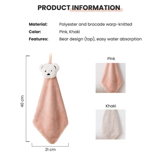 Locaupin Absorbent Quick Drying Soft Convenient Hanging Wash Hand Towel Dish Cloth with Rope For Bathroom Kitchen Accessories