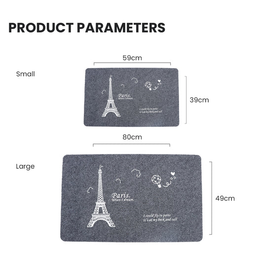 Locaupin Home Entry Way Anti-Slip Welcome Pad Rub Foot Door Mat Front Bathroom Kitchen Easy Clean Floor Rug