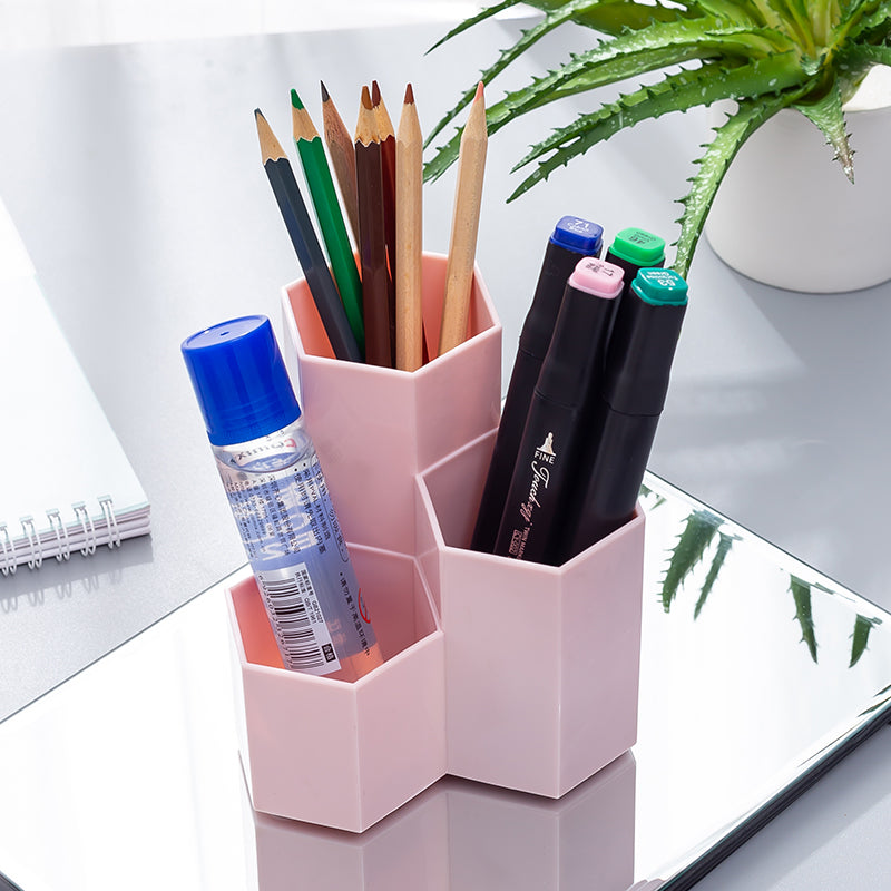 Locaupin White Desktop Organizer Shelf Vanity Accessories Jewelry Drawer Multifunctional Storage Office Pen Book Holder Cosmetic Brushes Box
