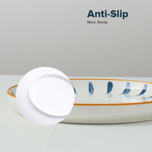 Locaupin Grass Pattern Japanese Style Porcelain Tableware Dining Plate Dip Sauce Compartment Pasta Soup Bowl Serving Dish Platter Dessert Saucer