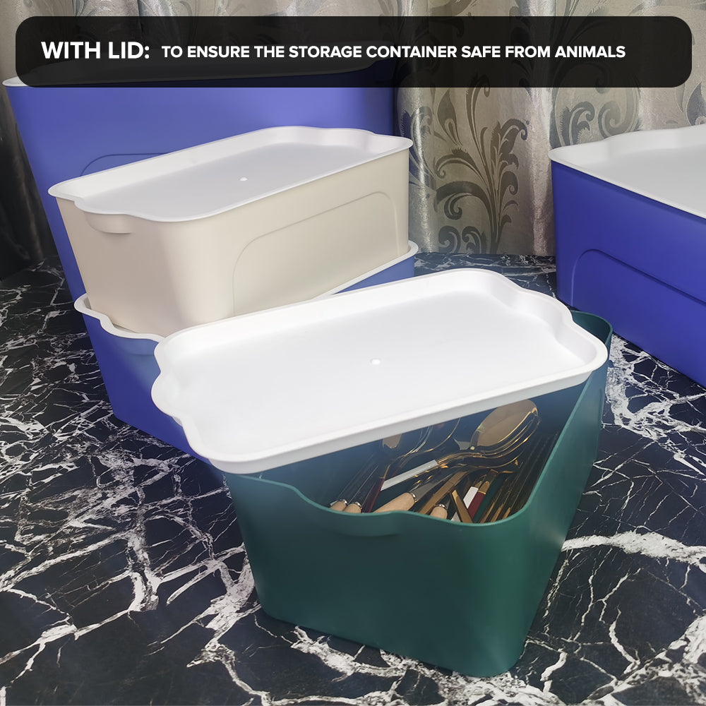 Locaupin 3pcs Small Multipurpose Storage Box Wardrobe Organizer Closet Underwear Socks Ties Cosmetic Box with White Lid