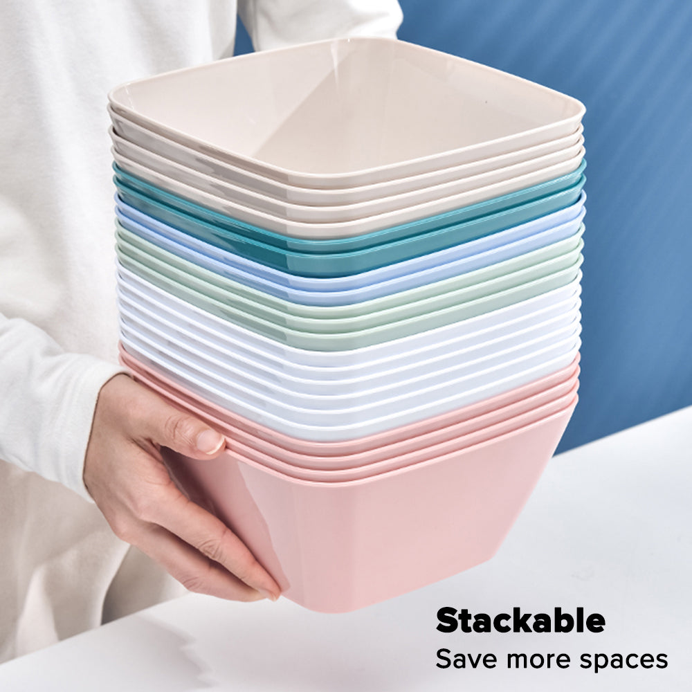 Locaupin Snack Appetizer Fruit Plate Multipurpose Serving Tray Salad Bowl Dessert Pasta Dinner Dish Food Container