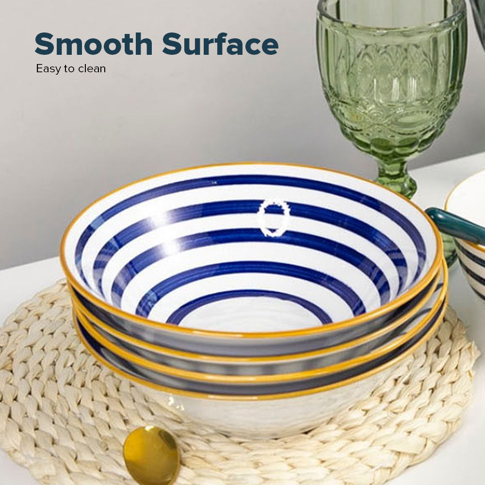 LOCAUPIN Spiral Japanese Porcelain Tableware Dining Plate Dip Soup Bowl Serving Platter Sauce Holder