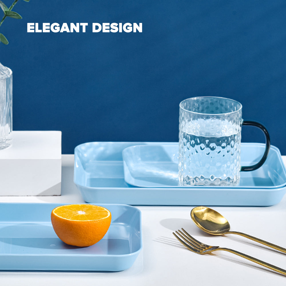 Locaupin Food Platter Tray Serving Salad Snack Container Bread Plate Appetizer Party Dinner Dish Saucer Tea Cup Holder