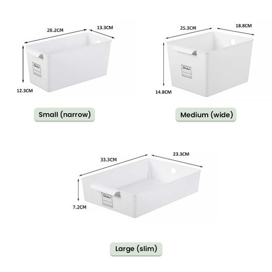 Locaupin Small Multifunctional Sorting Storage Basket Organizer Box Space Saver Wardrobe Cabinet Drawer Type Shelf Set