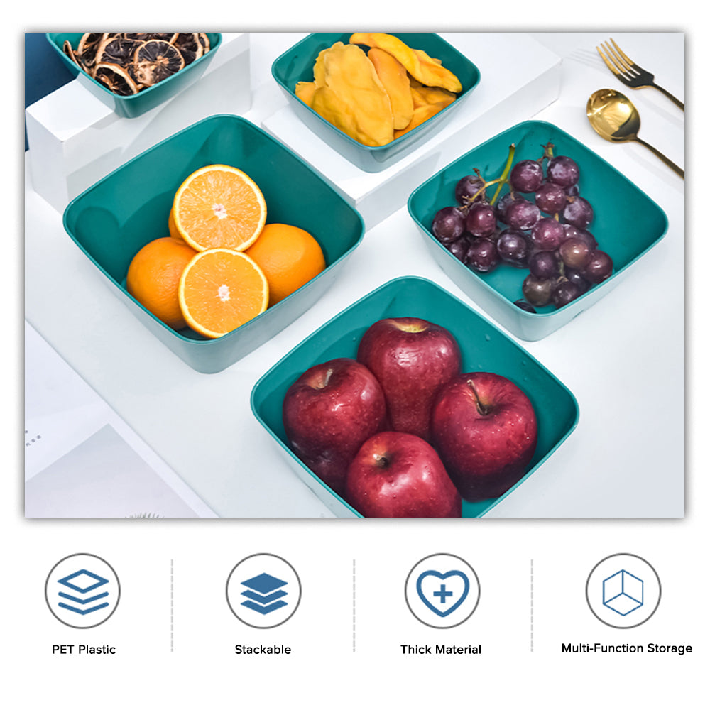 Locaupin Snack Appetizer Fruit Plate Multipurpose Serving Tray Salad Bowl Dessert Pasta Dinner Dish Food Container