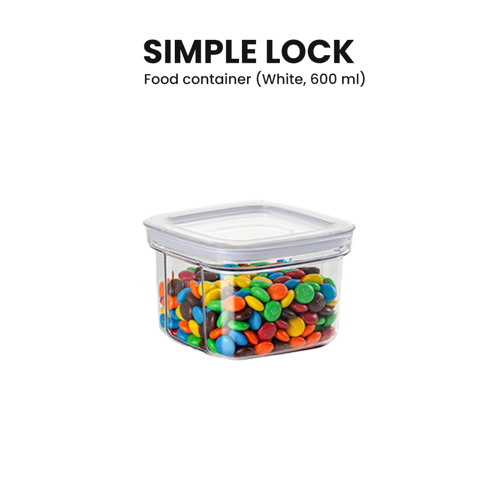 Locaupin Cereal and Dry Food Storage Canister Container Jar Kitchen Pantry Organizer Simple Press Lock Lid