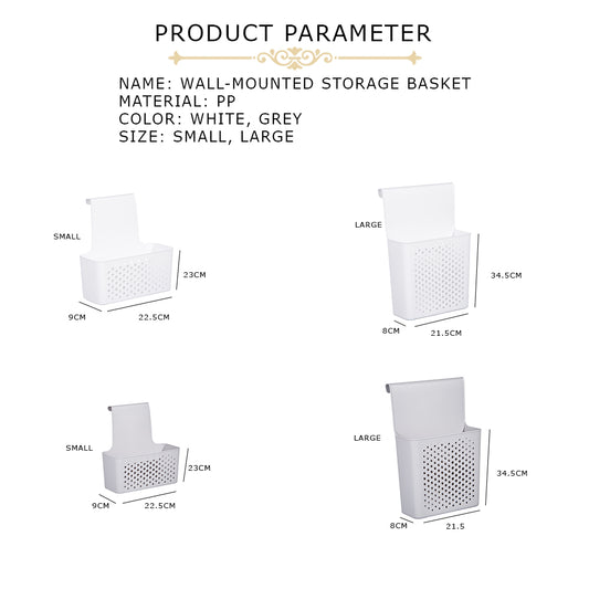 Locaupin Over Door Cabinet Rail Hook Space Saver Hanging Shelf Organizer Kitchen Spice Storage Bathroom Toiletries Holder