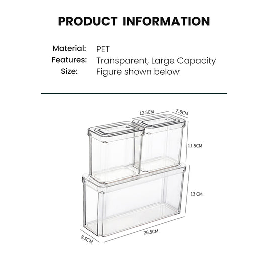 Locaupin High-grade Transparent Food Storage Fruit and Vegetable Kitchen Preservation Fridge Food Container