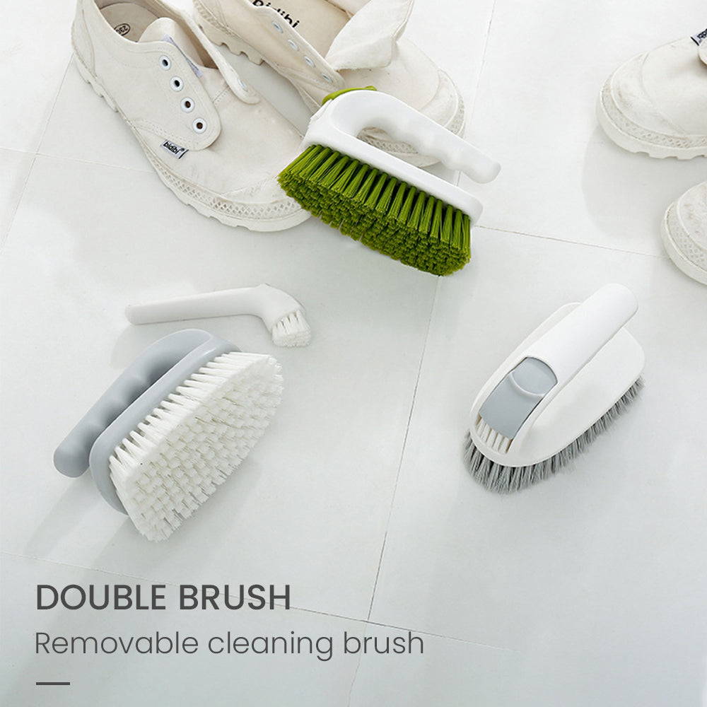 Locaupin Comfort Grip Household All Purpose Cleaning Brush Scrub Flexible Hard Bristles Heavy Duty For Bathroom Tiles Sink Floor Carpet