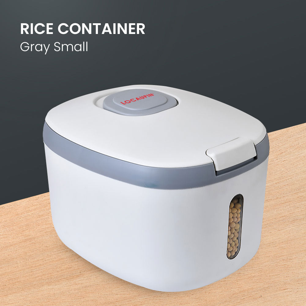 Locaupin Kitchen Rice Bucket Container with Lid Moisture-proof Large Capacity Sealed Storage Household Insect-proof Grains Container