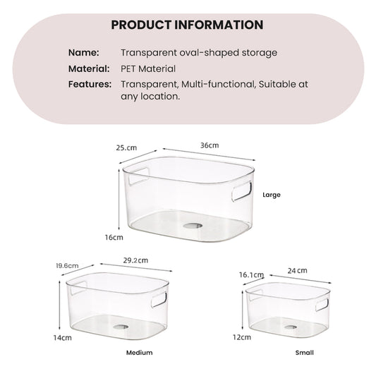 Locaupin Refrigerator PET Plastic Storage Kitchen Countertop Fridge Organizer Vegetable Fruits Container Bin Pantry Wardrobe Cosmetics