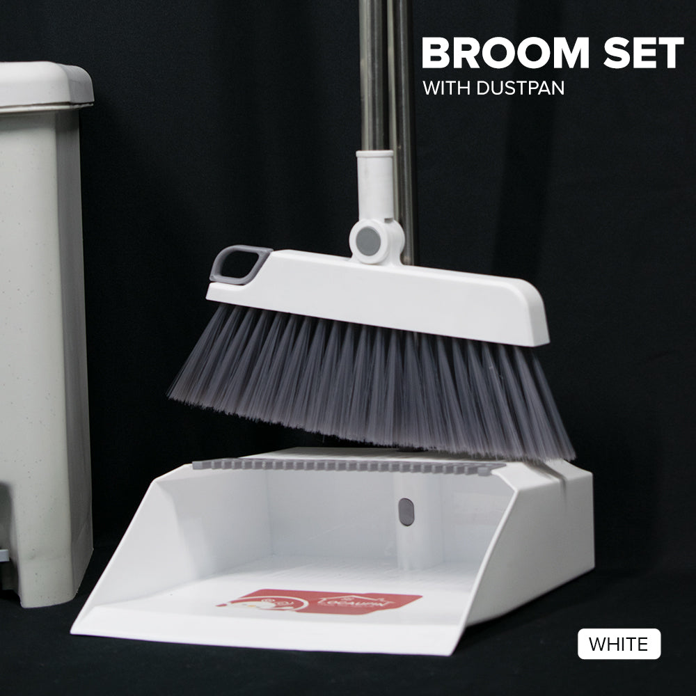 Locaupin Household Cleaning Tool Magic Broom Dustpan Heavy Duty Bristles For Home Salon Lobby Sweeper Bathroom Toilet Floor Glass Wiper