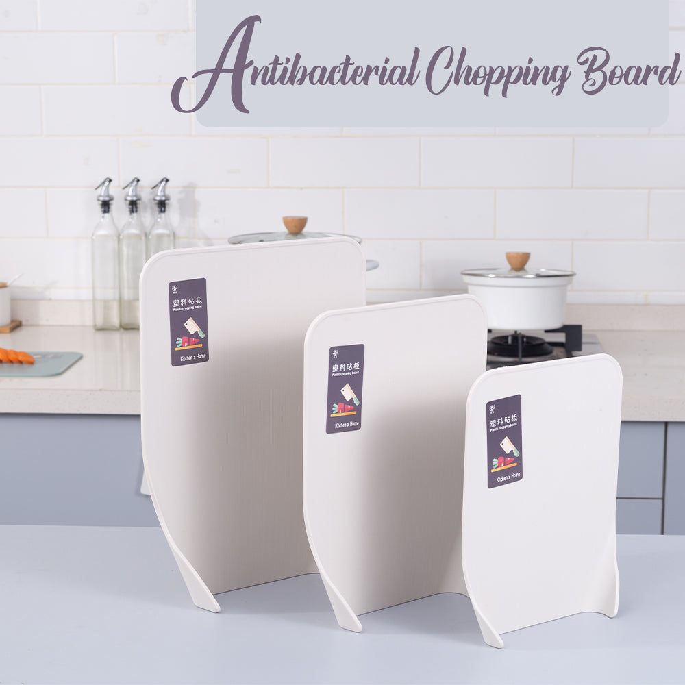 Locaupin Kitchen Free Standing Chopping Board Mat with Non Slip Curve Edge Guide Cutting Food Countertop Protector