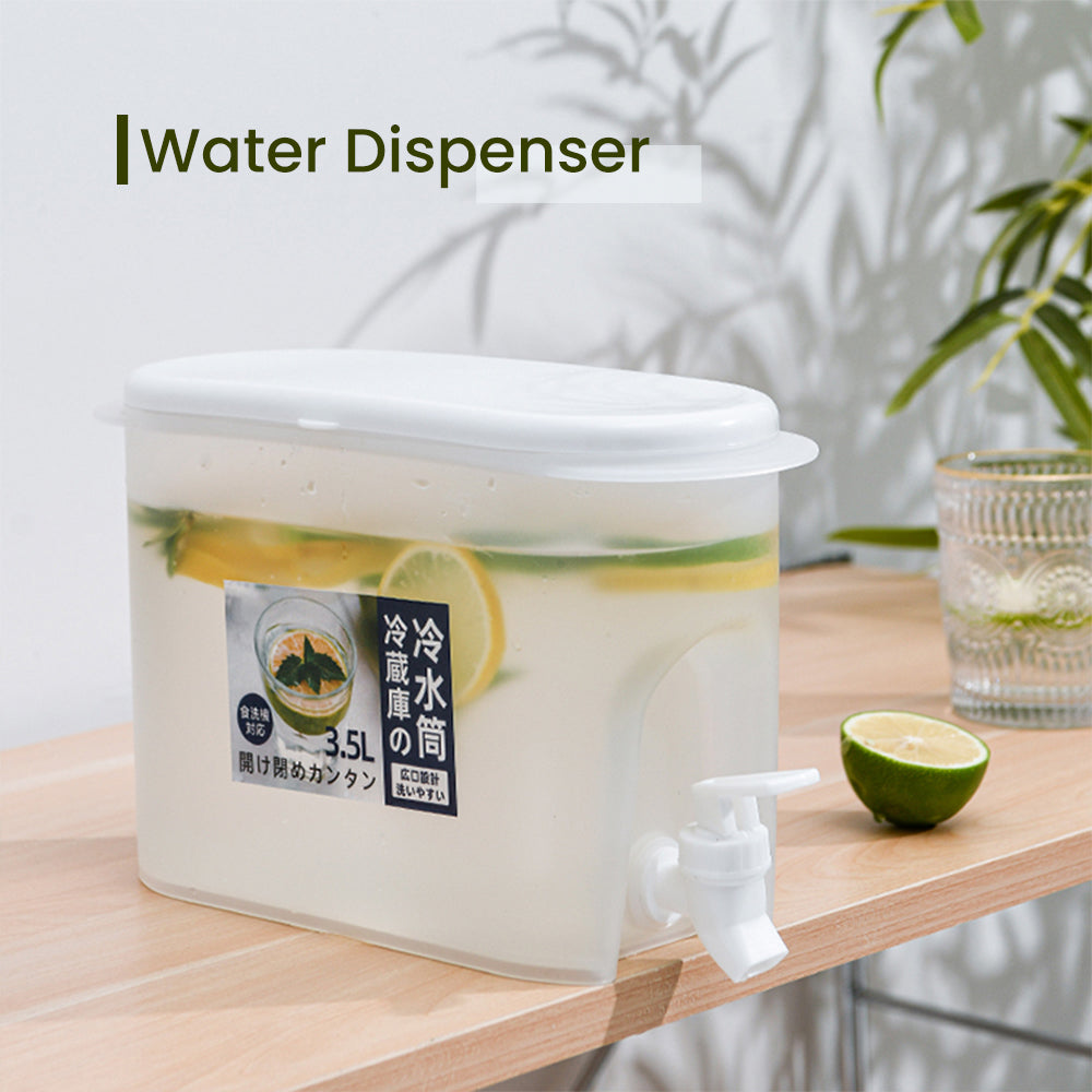Locaupin Airtight Sealed Silicon Drinking Water Dispenser Jug Cold Pot Beverage Self-contained Easy Carry With Easy Open Close Faucet