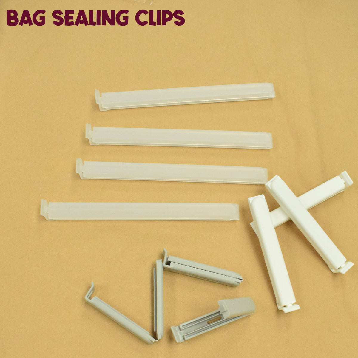 Locaupin 10pcs Set Sealing Clip For Food Snack Storage Chip Bag Strong Grip Fresh Keeping Clamp Sealer