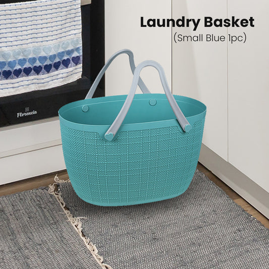 Locaupin Storage Basket Bag with Handle Japanese Style Toys Clothes Hamper Laundry Organizer Bin Multifunctional Indoor Outdoor Travel Use