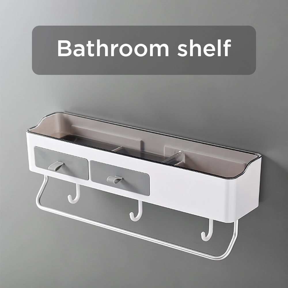 Locaupin Bathroom Storage Shelves Wall Hanging Organizer Rack