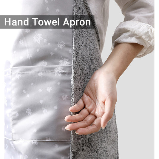 Locaupin Hand Wiping Towel Cooking Apron Dress Waterproof Anti Stain Home Kitchen Supplies Chef Hanging Neck Sleeveless with Front Pocket