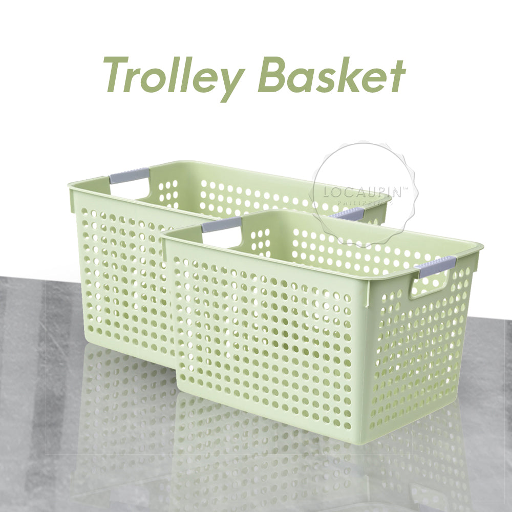 Locaupin Office Desk Hollow Storage Basket Bin Container School Supplies, Kitchen Organizer (Wide)