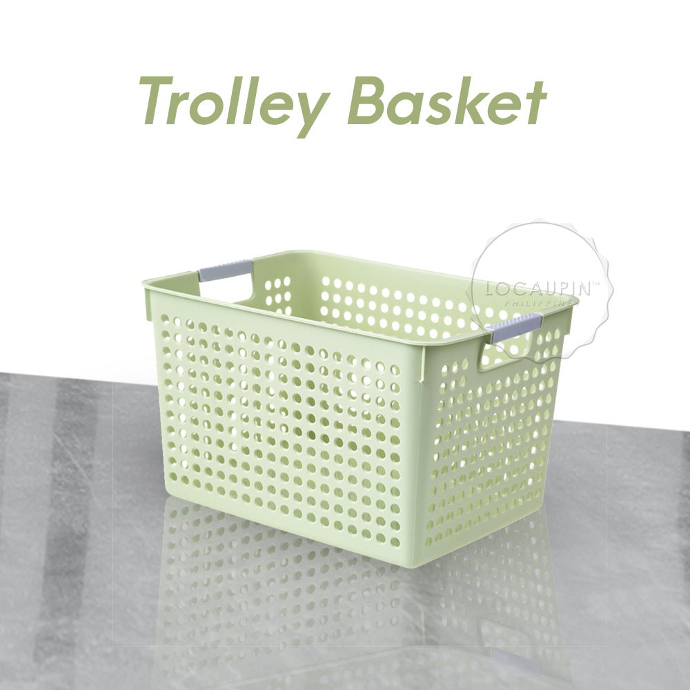 Locaupin Office Desk Hollow Storage Basket Bin Container School Supplies, Kitchen Organizer (Wide)