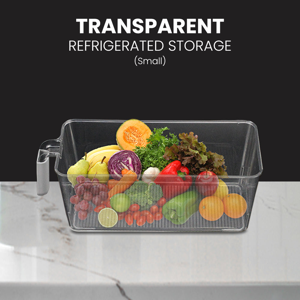 Locaupin Transparent Refrigerated kitchen PET vegetables and fruits storage With rubber cover handle